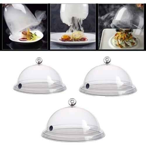 Home Smoking Dome Cover Kitchen Cooking Smoke Hood Acrylic Smoke Infuser Cloche