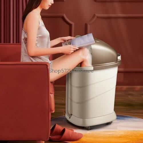 Fumigation high-depth electric foot bath over the calf household thermostatic heating massage foot bath over the knee automatic