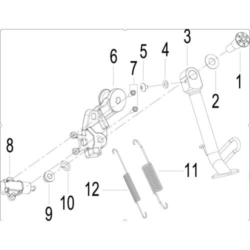 MAIN STAND ASSY side stand side stand switch page Of Benelli BJ500 Leoncino 500