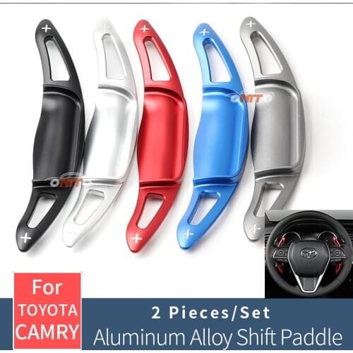 Good quality 2pcs/set car steering wheel extension shifters shift for Toyota Camry 2018-2019 aluminum shift paddles car styling