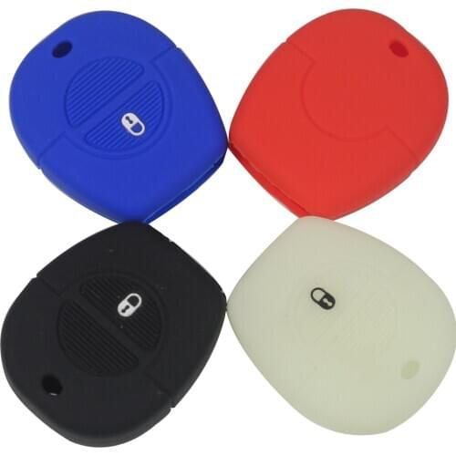Kutery 10pcs 2 Buttons Key Case Silicone Protect Shell For Nissan Micra Almera Primera X-Trail