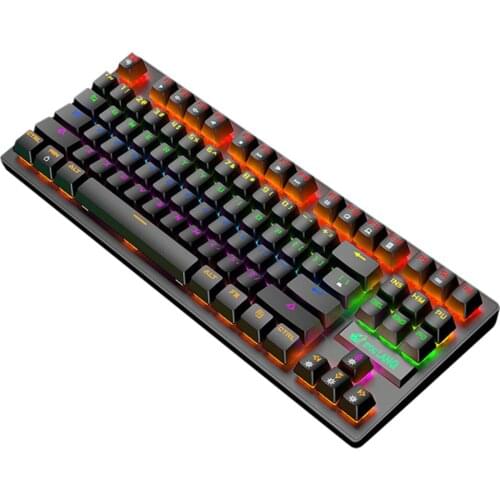K2 Gaming Mechanical Keyboard Game Anti-ghosting RGB Wired Backlight Switch 87key teclado mecánico For Game Laptop PC