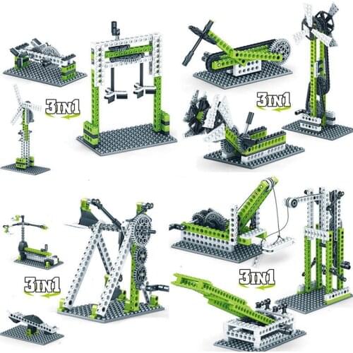 Mechanical Technic Model Building Blocks Brick Engineering Gear Science Educational Constructor Blocks STEM Toys For Children