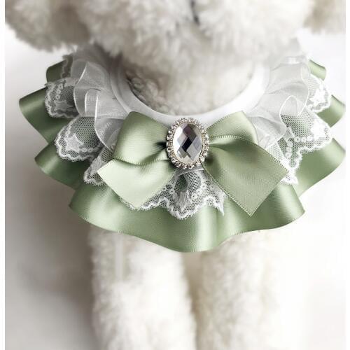 Cat scarf pet lace bib dog bib saliva towel jewelry decorative kitten with lace bib scarf size xs-xl