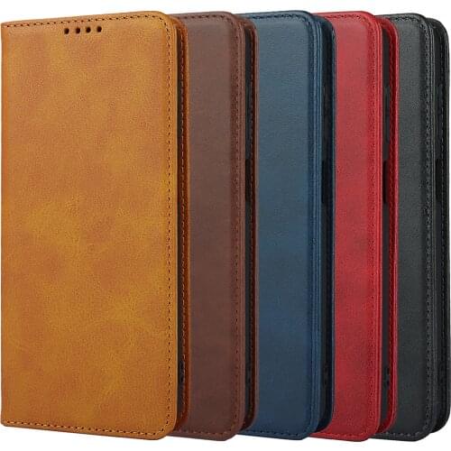 Magnetic adsorption leather phone case for Motorola Moto G8 Power / G8 Plus / Moto G8 play flip cover Holster wallet cover case