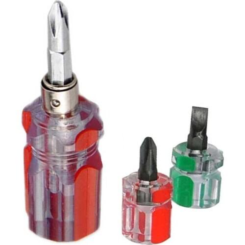 Mini Flat Phillips Torx Screwdriver For Diy Repair Tools Bit Holder Screwdriver Bidirectional Interchangeable Head Screwdriver