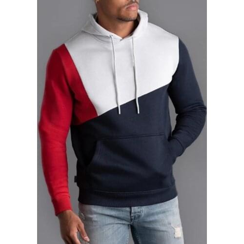 Autumn Mens Hoodies Sweatshirt Patchwork Hoody Pullover Streetwear Hoodie Men Winter Fleece Sweatshirts Clothing A82603