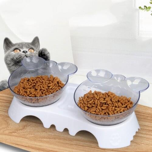 Non-slip Cat Bowls Double Pet Bowls With Raised Stand Pet Food And Water Bowls For Cats Dogs Feeders Pet Products Cat Bowl