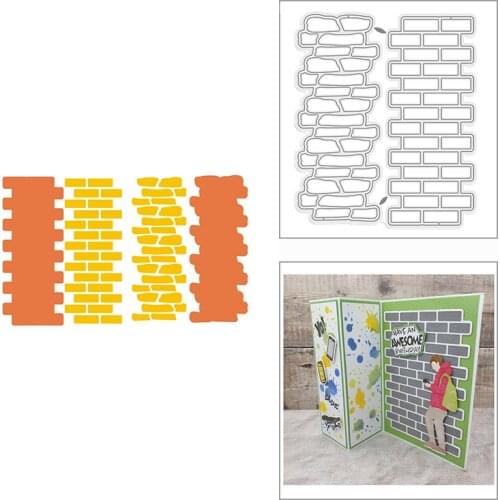 2021 New Special Partial Brick Wall Metal Cutting Dies for DIY Scrapbooking Decor and Card Making Paper Craft Embossing No Stamp