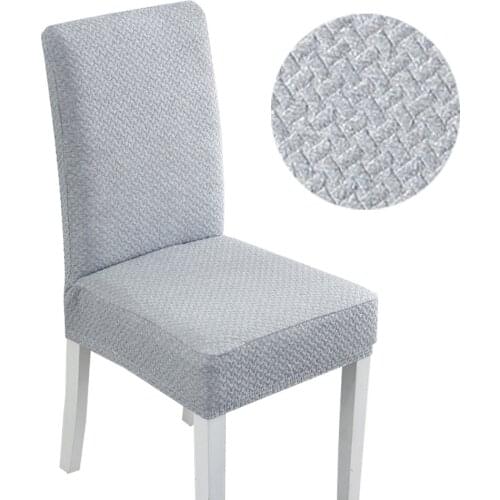 New Gray Solid Color Chair Cover Spandex Slipcovers for Dining Room Stretch Elastic Chair Covers Banquet Hotel Kitchen Wedding