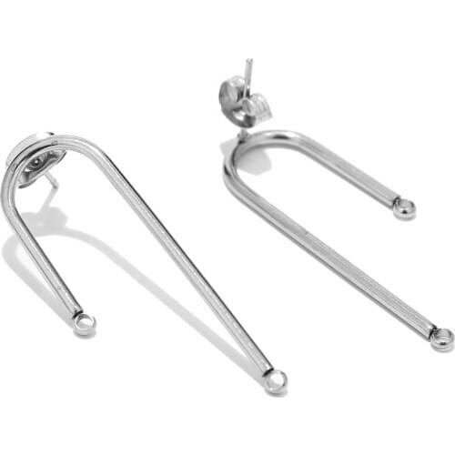 New stainless steel Earring Studs Posts with 2 jump ring for Valentines Day, Anniversaries Gifts ,earring jewelry parts