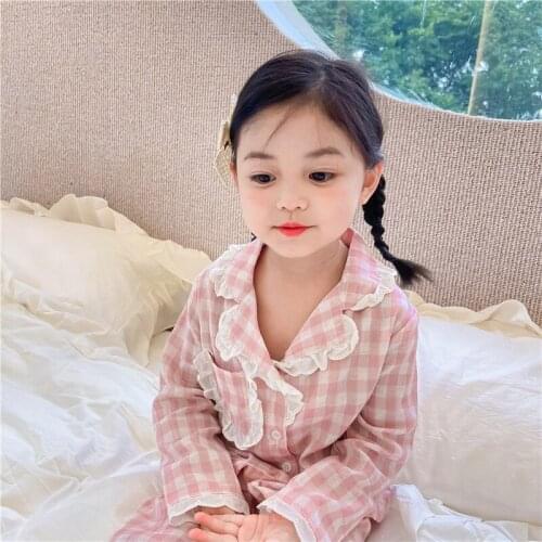 Girls' Autumn Sweet Princess cotton pajamas suit baby girls' soft waxy skin baby girl clothes girl outfit kids clothing