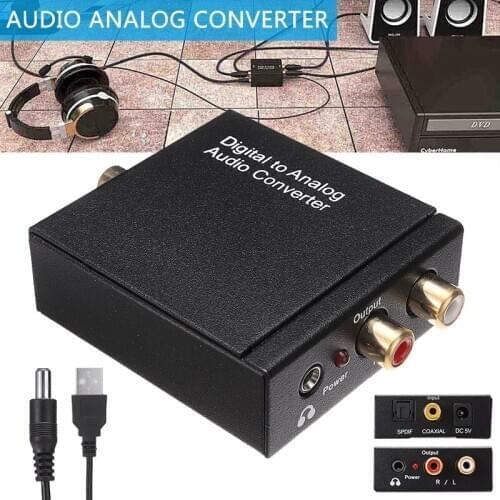 3.5mm Jack Analog Audio Converter Adapter RCA Optical Cable Coaxial Optical Fiber Toslink Digital to Analog Converter Adapter