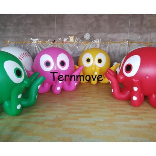 Hanging octopus flying advertising balloon Promotion colorful Inflatable helium squid octopus balloon for decoration