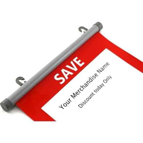 80cm POP ceiling poster hanging clip painting scroll advertising poster hanger strip banner clip rails label sign flag holder