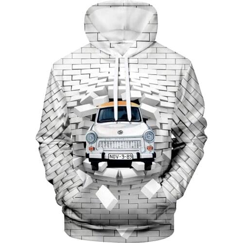 Casual Trend Creative Mens and Womens Same 3D Hooded