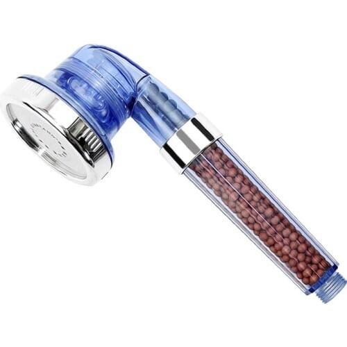 Transparent Plumbing Ionic Shower Heads 3Function High Pressure 40% Water Saving