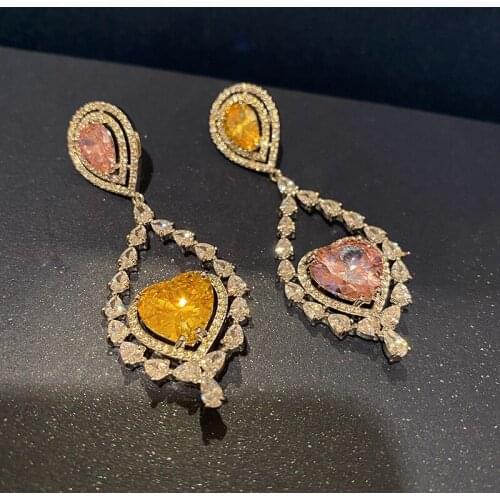 Luxury Famous Brand Fashion Drop Earrings Vintage Jewelry for Woman Party Gift
