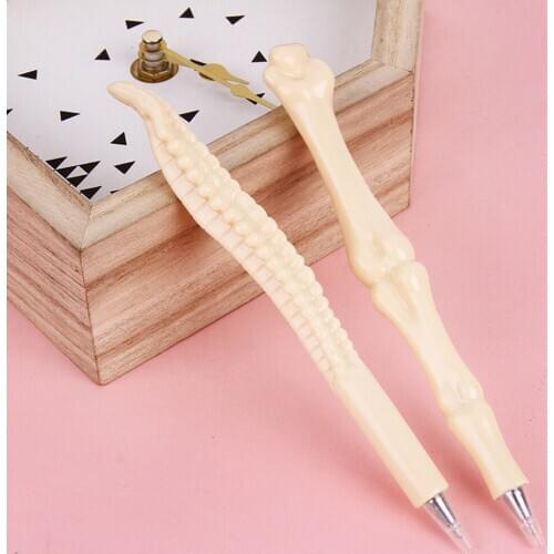 5 pcs Novelty Bone Shape Ballpoint Pen 0.7mm Blue Ink Refill Writing Ball Pens School Office Stationery Gifts Supplies