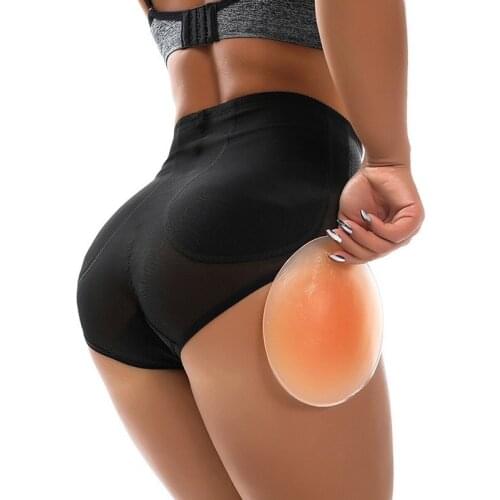 Hot-selling Womens Insert-type Hip-lifting Body Hip Shaping Pants, Round Silicone Cushion Fake Butt-lifting Hip Shaping Pants