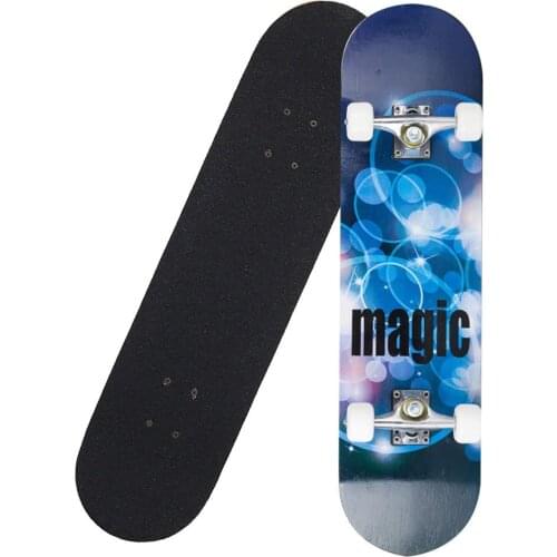 Standard Skateboard 31"X8", 7-Layer Canadian Maple Deck Silent Bearing Aluminum Alloy Bracket , Beginner Gift for Children