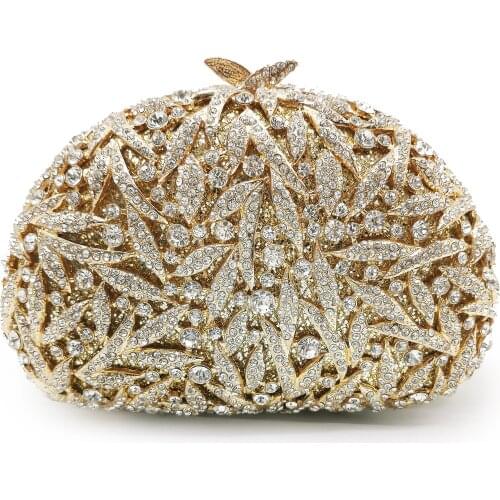 New Arrival Gold/Purple Evening Bag Clutch Bag Wedding Purse Women’s Money Bag Female Phone Case Ladies Clutches Bags Handbags