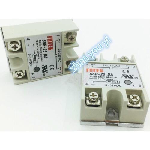 5PCS solid state relay SSR-25DA 25A 5-24VDC TO 24-380V AC SSR 25DA,6-20mA