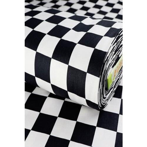 Waterproof Duck Linen Fabric Checkerboard Pattern 200 cm x 180 cm Curtain fabric pillow decorate fabric table cloth fabric