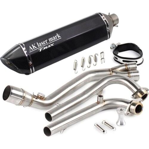 Full Exhaust system Header link Pipe Carbon Fiber Ak Exhaust slip on For Yamaha T-MAX 530 Tmax 500 Tmax530 Tmax500 2008 to 2016