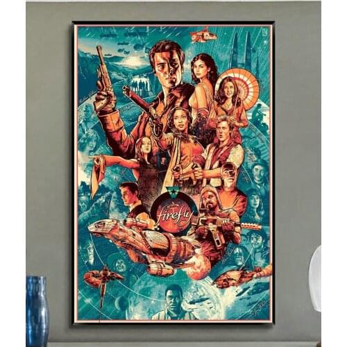 W286 Serenity Firefly TV Series Trend Beautiful Fashion Silk Fabric Wall Poster Art Decor Sticker Bright