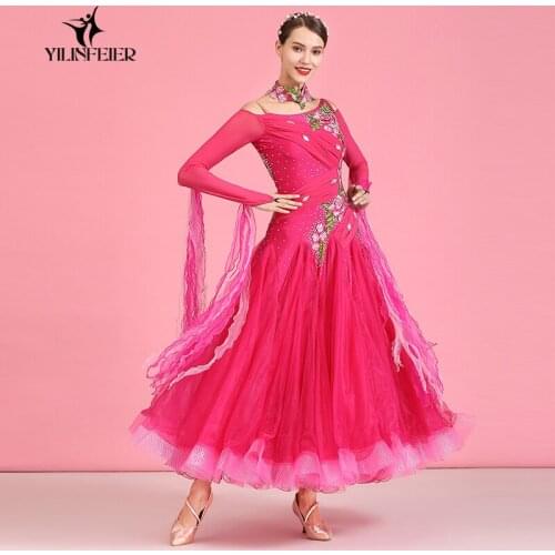 New ballroom dance competition dress dance ballroom waltz dresses standard dance dress women ballroom dress S7044