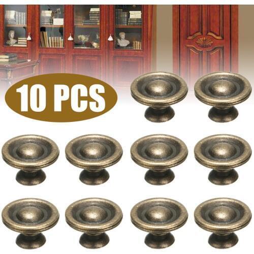 10pcs Furniture Knobs Brass Handles Cupboard Wardrobe Doors Cabinet Drawers Cabinet Knobs Mayitr