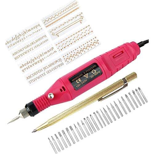 100-240V Electric Micro-Engraver Pen Mini Diy Engraving Tool Kit For Metal Glass Ceramic Plastic Wood Jewelry With Scriber Etche