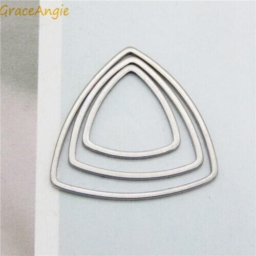 12pcs/lot Irregular Triangle Charms Connectors For Earring Jewelry Making Hypoallergenic Seamless Links Necklace Pendant Punk