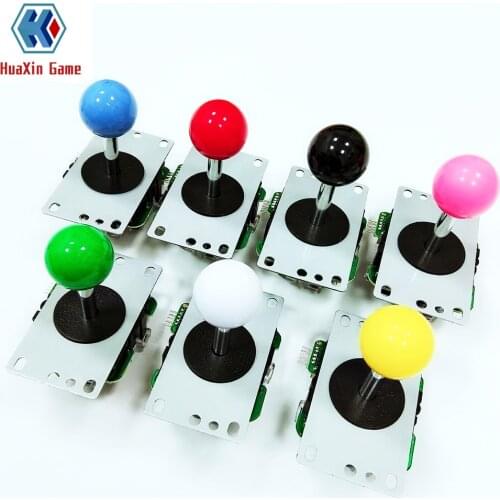 2 PCS High Quality Copy Sanwa Joystick With 5 Pin round restrictor gate For Game Machine Multi Color Red Yellow Green Blue