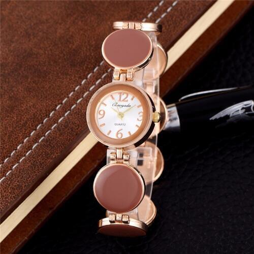 2019 Top Brand Luxury Women Watch Pink Enamel Strap Analog Quartz Dress Watch Clock Hot bayan kol saati