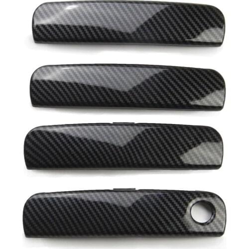 4pcs Carbon Fiber Door Handles Trim Cover Sticker Decals For Dodge Charger 2011