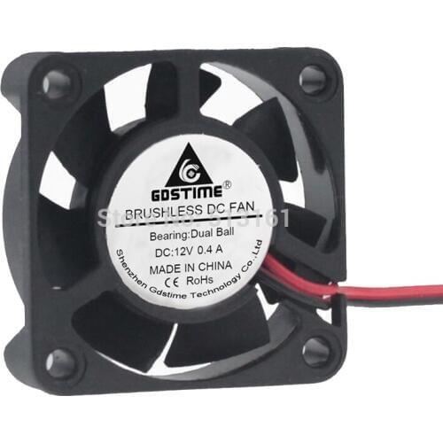 5 Pieces/lot Gdstime Ball Brushless 12 Volt 2Pin 40x40x10mm Computer Case DC Cooling Fan 40mm