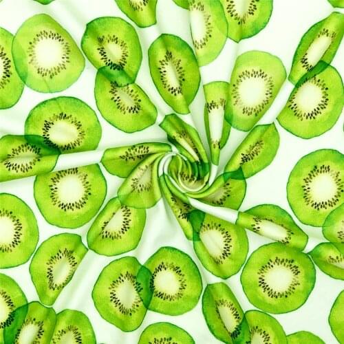 50*150cm Fruit Printed 4 Ways Stretch Double Brushed Poly Knit Fabric Tissue Kids Elastic Waist for Sewing Leggings,c10710