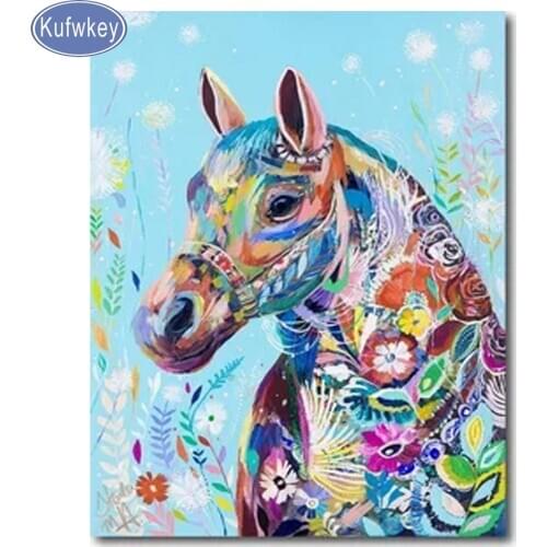 Diamond embroidery horse puzzles 5d diamond painting sale for mosaic picture of rhinestones cross-stitch kit animal Pattern art