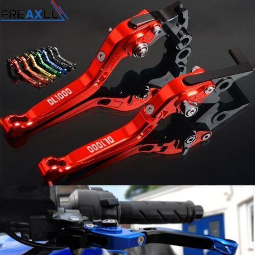 For Suzuki DL1000 DL 1000 V-STROM 2002-2016 CNC Aluminum Motorcyle Levers Folding Extending Adjustable Brake Clutch Levers
