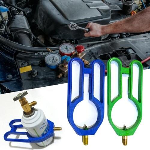 Car Can Tap Air Conditioning Refrigerant Bottle Opener Repairing Tools Universal 60mm/68mm For R134A Thread 1/4SAE Green Blue