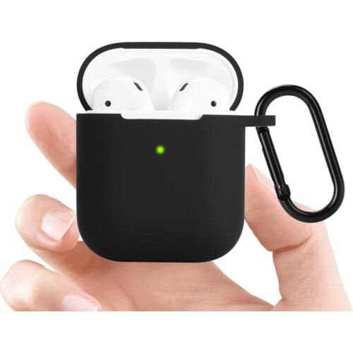 Bluetooth Earphone Case for Airpods 1 2 Silicone Protective Cover Skin with Sport Anti-lost Strap for Airpods Pro Charging Box