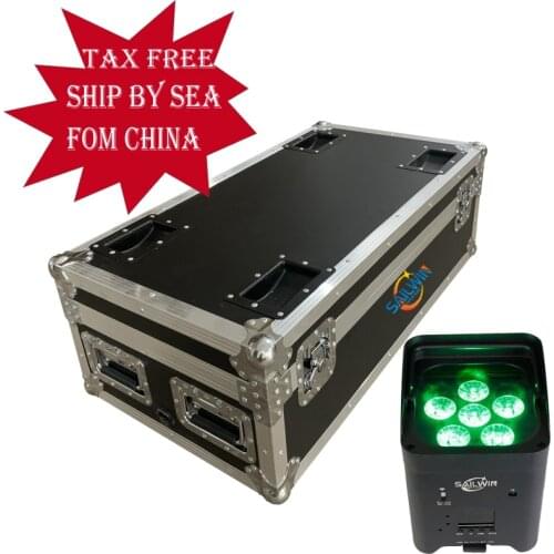 PolandStock 8in1/10in1 Battery Operated Charging Flight Case For APP Mobile LED Par Can Stage Disco Moving Head Light Road Case