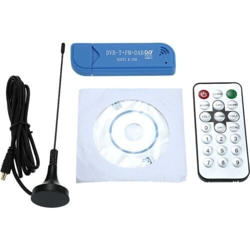 RTL2832U+R820T2 Digital USB 2.0 TV Stick DVB-T+DAB+FM Mini Video Equipment Dongle Support SDR Tuner Receiver+Antenna