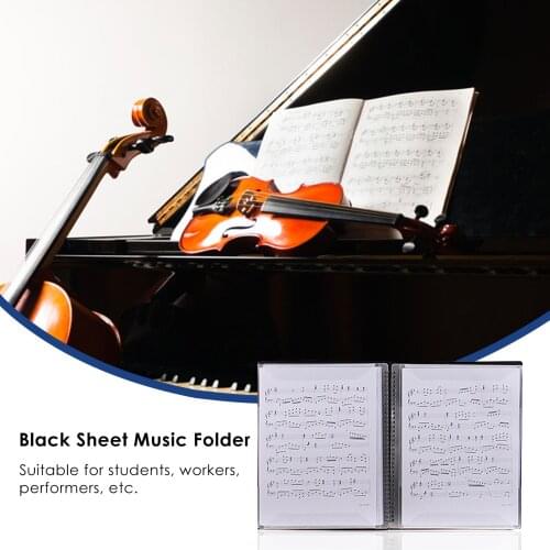 Music Score Holder Piano Guitar/Bass/Ukulele Staff A4 File Paper Sheet Document File Organizer Folder Binder Archives Holder