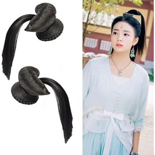 Han Dynasty Female Hair Bun Accessories For Women Fake Chinese Traditional Makeup Chinese Ancient Hair Piece