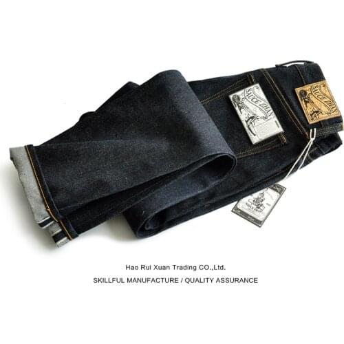 SauceZhan 315XX-18OZ Men Jeans Denim Jeans for Men Taper Fit Selvedge Denim Raw Jeans Blue Jeans Thick 18 OZ Vintage