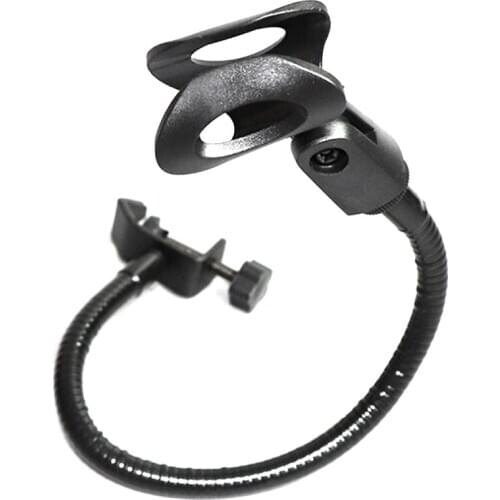 Flexible Gooseneck Microphone Stand with Desk Clamp for Radio Broadcasting Studio, Live Broadcast Equipment, Stations