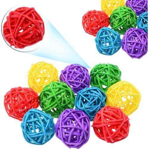 Pet Bird Toys Chewing Toys Bird Rattan Ball Toy for Parrot Budgie Parakeet Cockatiel Chewing Playing Toys Parrot Cages Toys